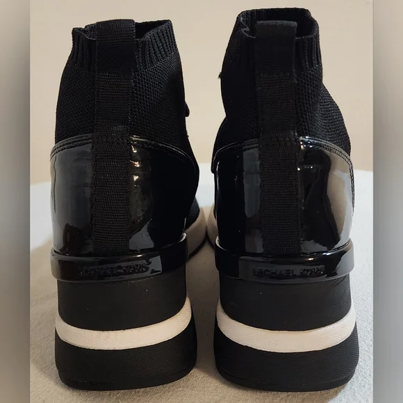 Michael Kors Skyler Knit Black Sock High-Top Women Sneakers 7.5 - Picture 8 of 12